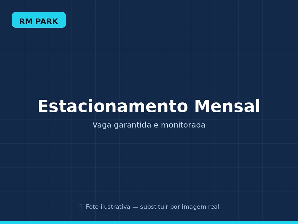 Estacionamento mensal com vagas monitoradas na RM Park
