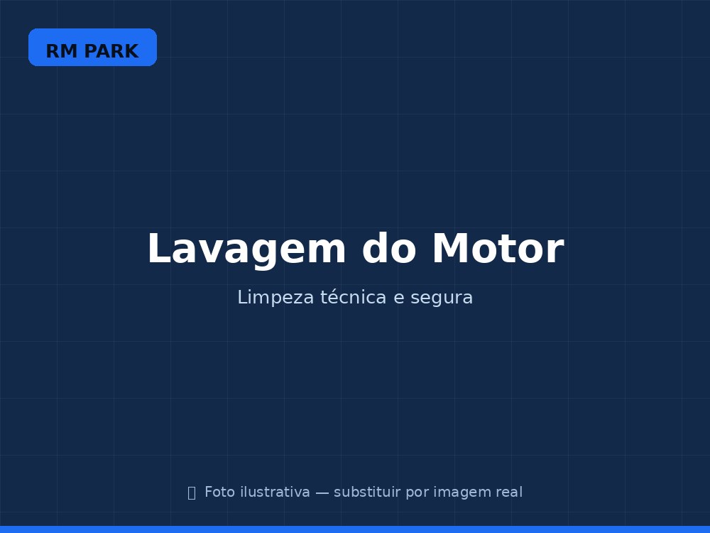 Lavagem técnica do motor com segurança
